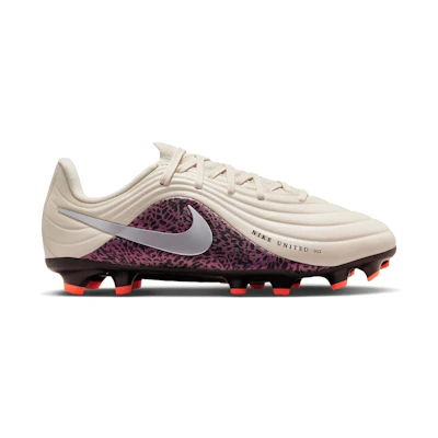 (Youth) Nike United Jr. Tiempo Maestro Academy MG Low 'Fossil Burgundy Crush Metallic Silver'