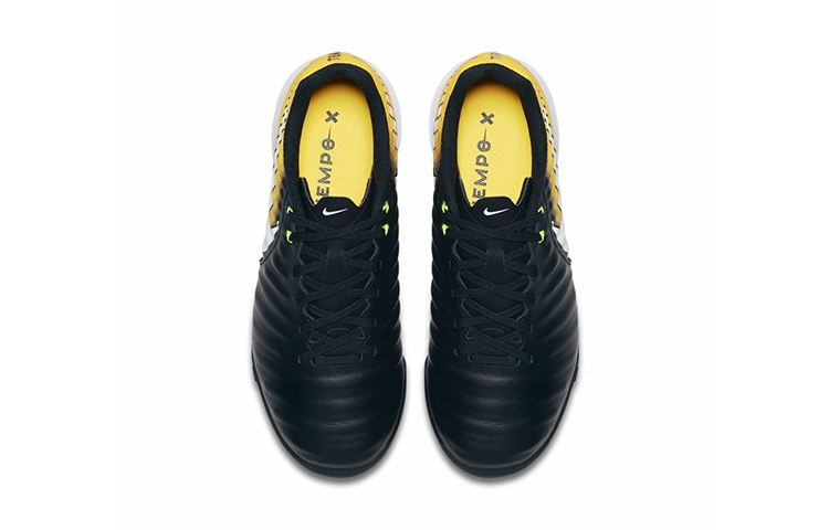 Shop 兒童 Nike JR TiempoX Ligera 4 TF 草地足球鞋 黑黃色