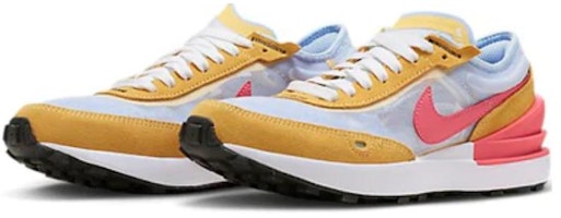 Nike Waffle One 減震防滑 低筒 運動休閒鞋 GS 橙白 Lookbook Nike Waffle One 減震防滑 低筒 運動休閒鞋 GS 橙白