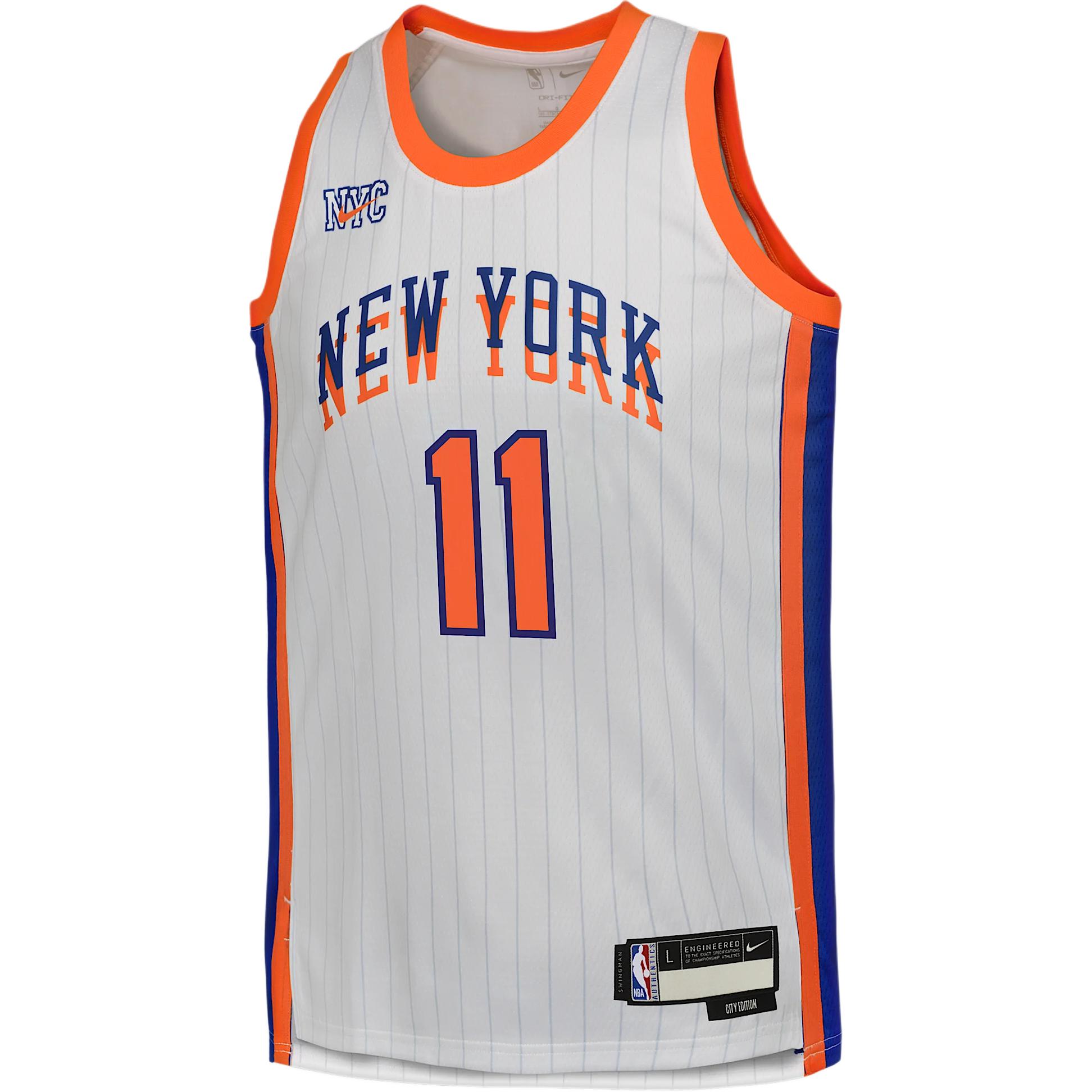 (Youth) Nike x NBA Dri-Fit New York Knicks Jalen Brunson 2024 City Edition Youth Jersey White 9Z2B7BU8P-BRU
