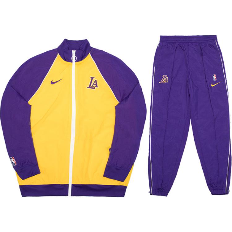 (Youth) Nike x NBA Lakers Tracksuit Classic Retro Violet Youth Long-Sleeve & Pants 3Z2B7FEKT-LAK