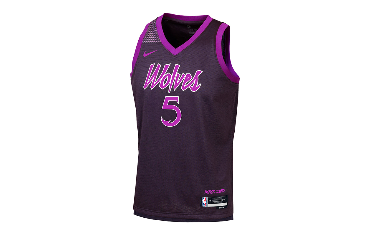 (Youth) Nike x NBA Timberwolves Edwards City Edition Youth Basketball Jersey Sleeveless 3Z2B7BU8P25-TIM05