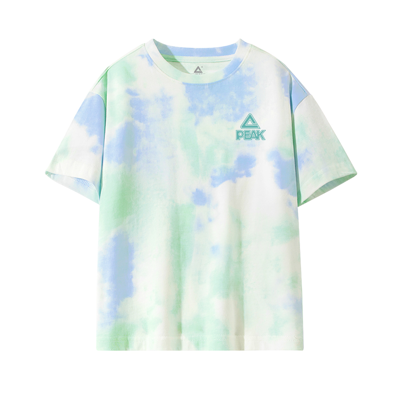 (Youth) Peak Dopamine Tie-Dye Cotton T-Shirt Summer Breathable Soft Teens Fashion 2026 26TD36-P3