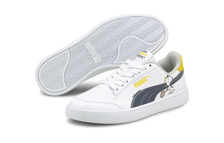 (Youth) Peanuts Puma Shuffle Big Kid 'Woodstock - White Maize' 圖 5
