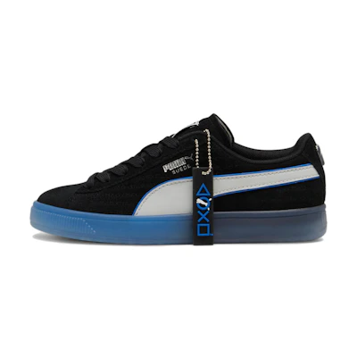 (Youth) PlayStation Puma Suede Big Kid 'Black Glacial Grey'