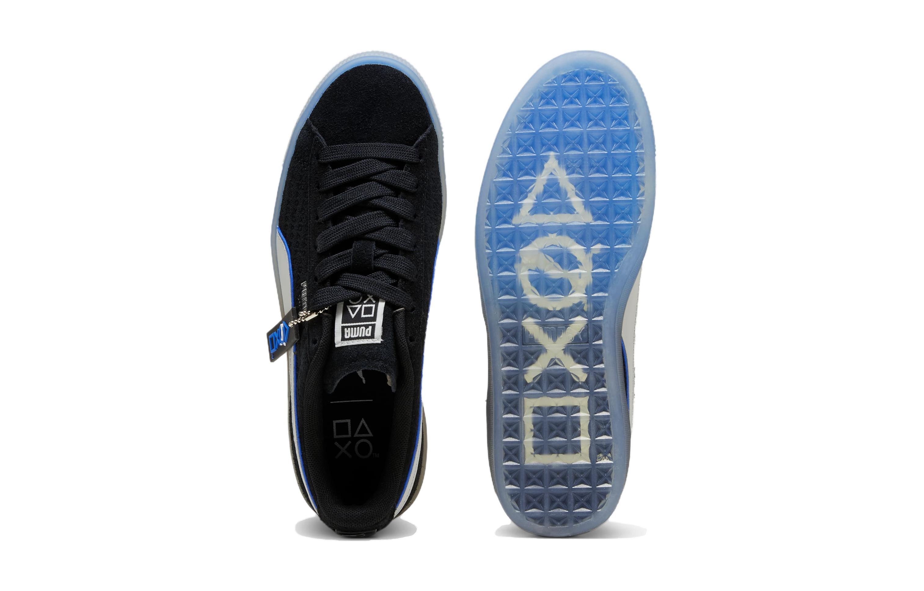 Shop (JR) PlayStation x Puma Suede Kanak-Kanak 'Hitam Kelabu Glacial' 396655-02