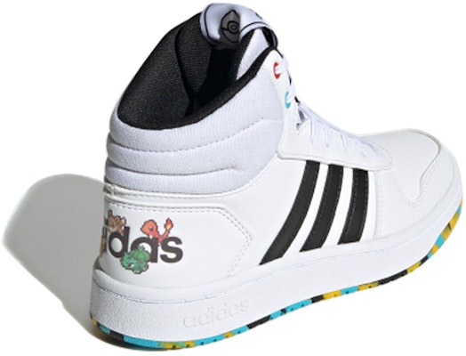 (JR) Pokemon x adidas Hoops Mid 2.0 J 'Cloud White' Kasut Putih Awan EG1989 Lookbook (JR) Pokemon x adidas Hoops Mid 2.0 J 'Cloud White' Kasut Putih Awan EG1989