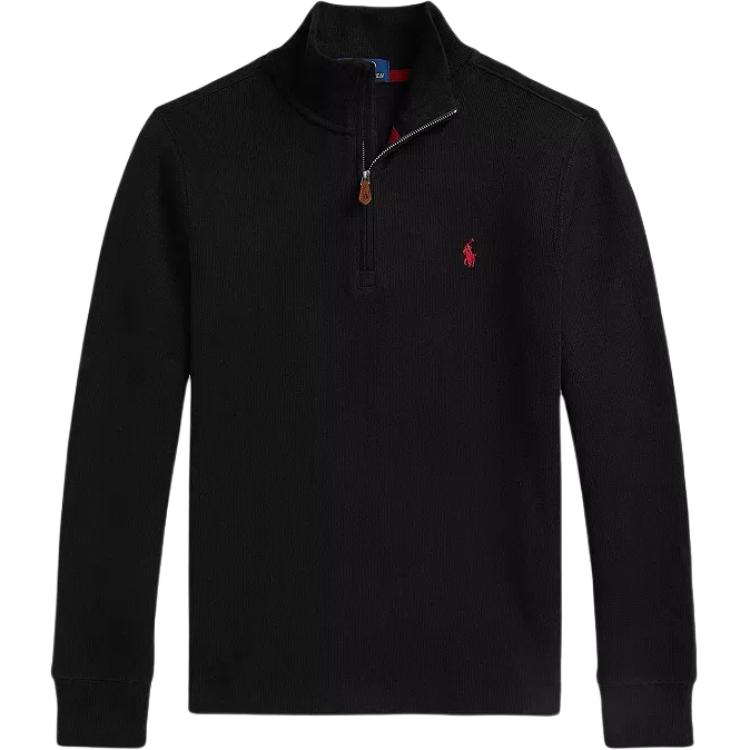 (Youth) Polo Ralph Lauren Half-Zip Pullover Sweatshirt Black Youth FW25. 323953023-010