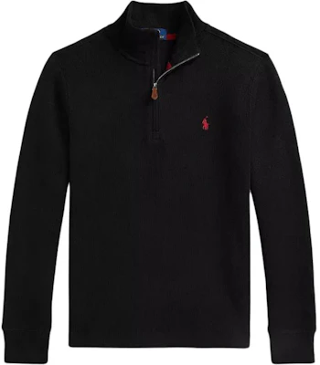 (Youth) Polo Ralph Lauren Half-Zip Pullover Sweatshirt Black Youth FW25. 323953023-010 Buy (Youth) Polo Ralph Lauren Half-Zip Pullover Sweatshirt Black Youth FW25. 323953023-010