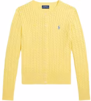 (Youth) Polo Ralph Lauren SS24 Youth Cotton Cable Knit Cardigan Yellow Oasis Classic Style. CWPOSWEG6820434-700 (Youth) Polo Ralph Lauren SS24 Youth Cotton Cable Knit Cardigan Yellow Oasis Classic Style. CWPOSWEG6820434-700