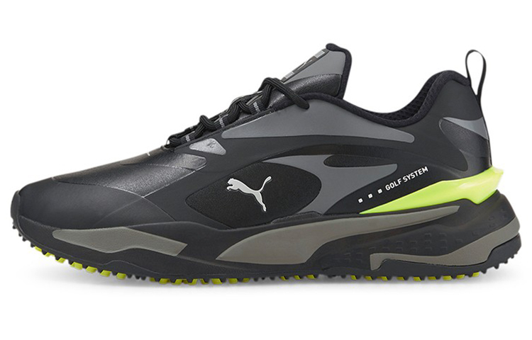 (Youth) Puma -Fast 'Black Neon Green' 376357-07