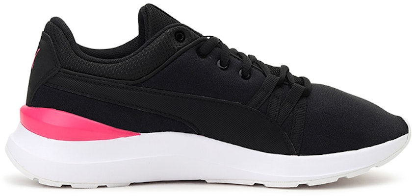 大童 Puma Adela Satin Jr 黑白粉 低筒跑步鞋 Order 大童 Puma Adela Satin Jr 黑白粉 低筒跑步鞋