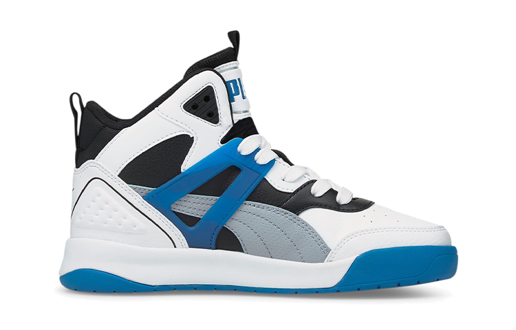 Order (Youth) Puma Backcourt Mid 'White Blue Black' 374411-09