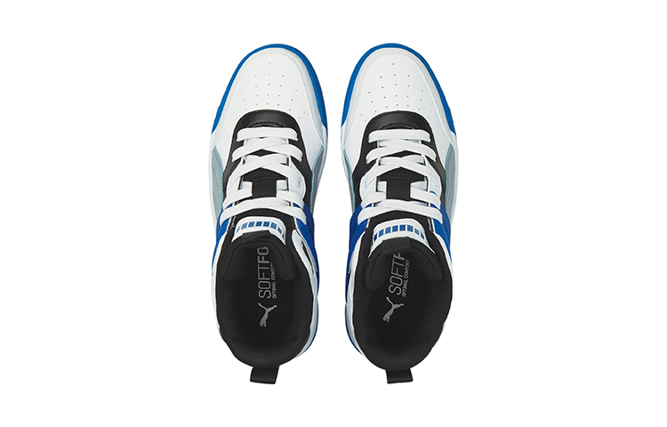 Lookbook (Youth) Puma Backcourt Mid 'White Blue Black' 374411-09