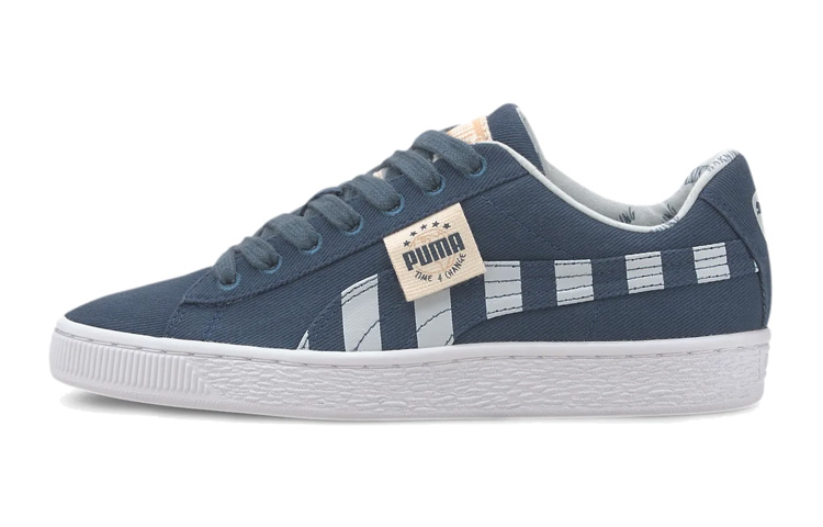 (Youth) Puma Basket Canvas Jr 'TIme 4 Change - Dark Denim' 372862-02