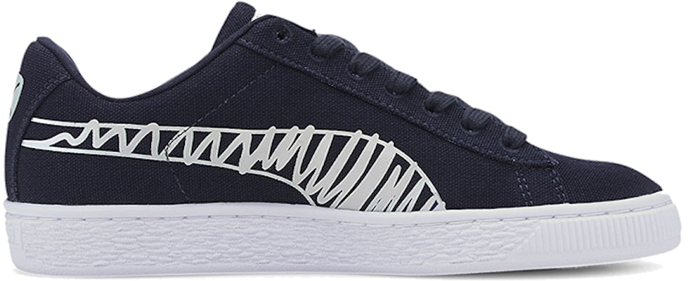 (Youth) Puma Basket Canvas Winter Jr 'Time 4 Change - Peacoat' 374300-02 Order (Youth) Puma Basket Canvas Winter Jr 'Time 4 Change - Peacoat' 374300-02