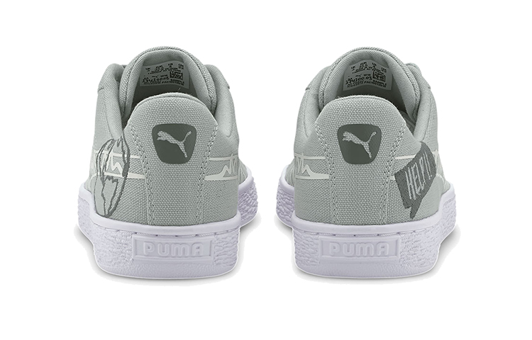 Shop (JR) Puma Basket Canvas Winter Jr ''Time 4 Change - Gris Aqua'' 374300-03