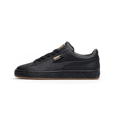 (Youth) Puma Basket Classic Gum Low 'Black'