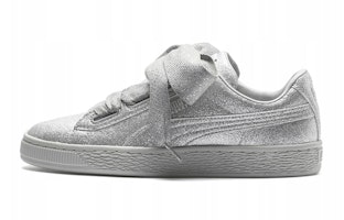 (Preschool) Puma BASKET HEART HOLIDAY GLAMOUR JR 'Silver' 367630-03 (Preschool) Puma BASKET HEART HOLIDAY GLAMOUR JR 'Silver' 367630-03