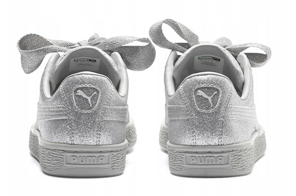 (Preschool) Puma BASKET HEART HOLIDAY GLAMOUR JR 'Silver' 367630-03 Shop (Preschool) Puma BASKET HEART HOLIDAY GLAMOUR JR 'Silver' 367630-03