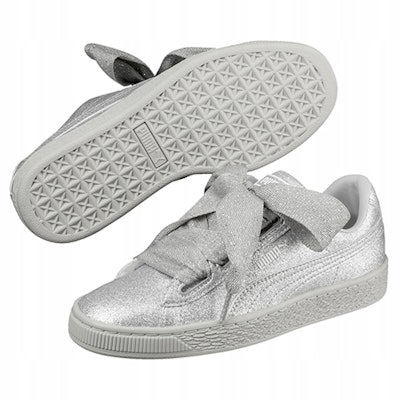 (Preschool) Puma BASKET HEART HOLIDAY GLAMOUR JR 'Silver' 367630-03 Purchase (Preschool) Puma BASKET HEART HOLIDAY GLAMOUR JR 'Silver' 367630-03