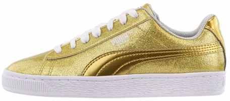 (Youth) Puma Basket Metallic Jr 'Gold Patent' 369549-01 (Youth) Puma Basket Metallic Jr 'Gold Patent' 369549-01