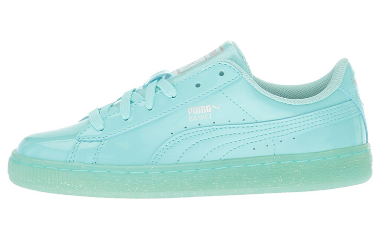 (Youth) Puma Basket Patent Iced 'Mint Green Glitter'