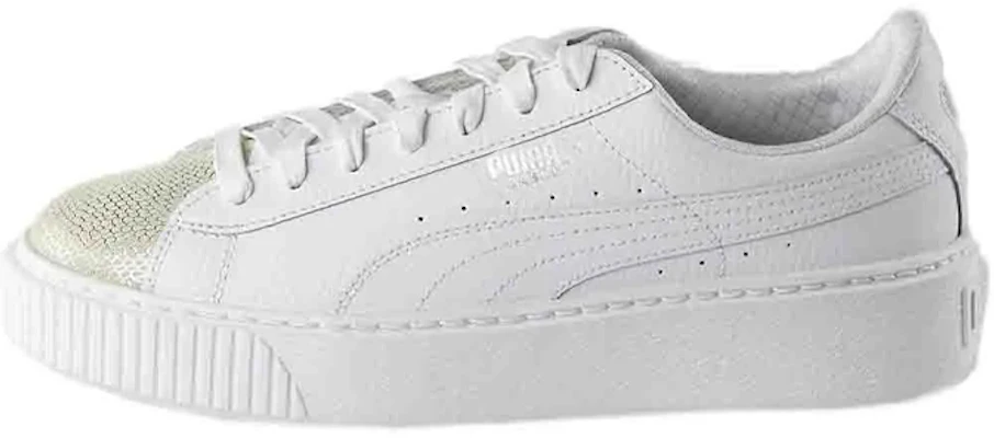(JR) Puma Basket Platform Glitz Jr 'Putih' 365658-01 Buy (JR) Puma Basket Platform Glitz Jr 'Putih' 365658-01