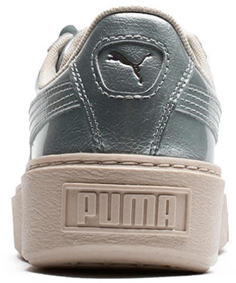 (Youth) Puma Basket Platform Metal Sneakers Silver 366031-01 Shop (Youth) Puma Basket Platform Metal Sneakers Silver 366031-01