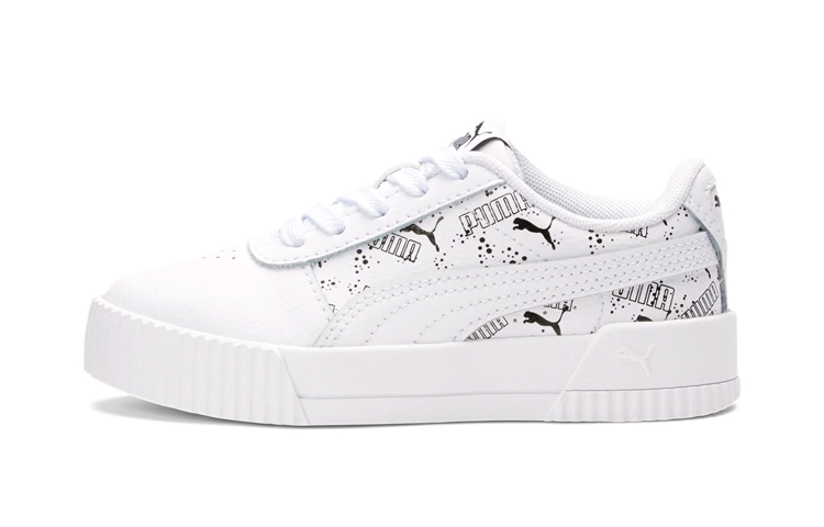 (Youth) Puma Carina Hand Drawn Little Kid 'Black White'