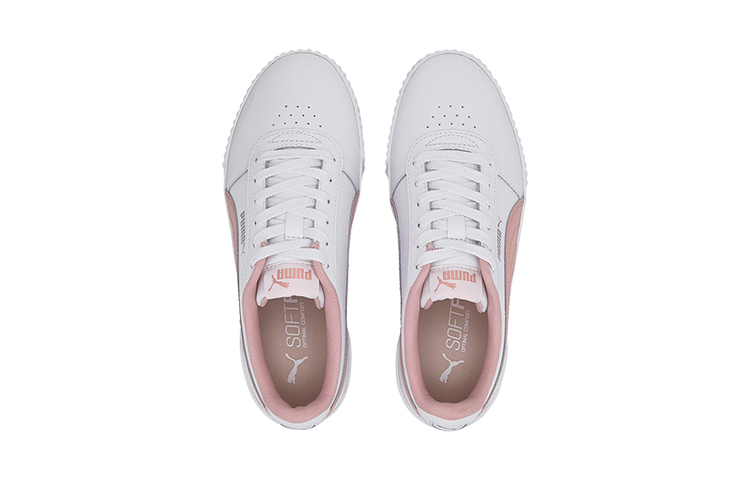 (Youth) Puma Carina L Casual Board Shoes White/Pink 圖 3