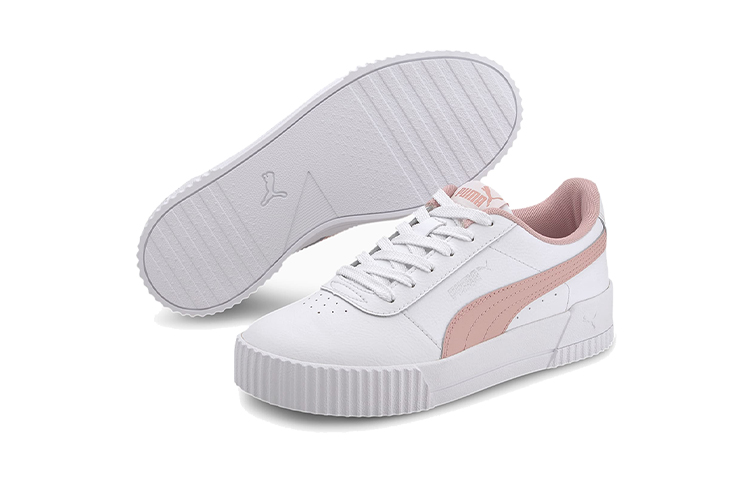 (Youth) Puma Carina L Casual Board Shoes White/Pink 圖 5