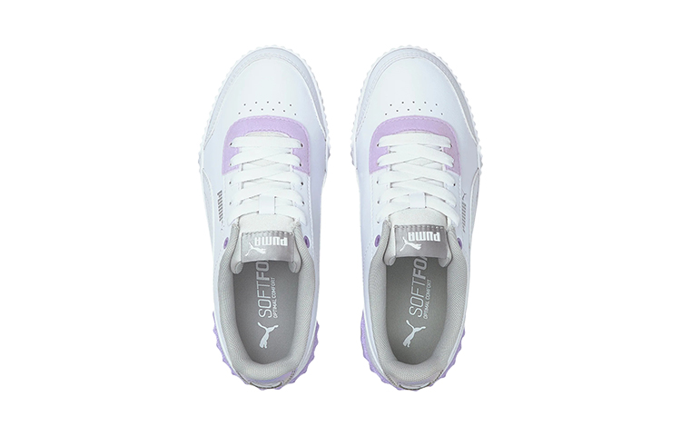 Lookbook (JR) 彪马Carina Lift Shine白色/紫色休闲板鞋 380552-01