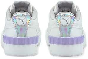 Shop (Youth) Puma Carina Lift Shine Casual Board Shoes White/Purple 380552-01