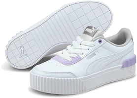 Purchase (Youth) Puma Carina Lift Shine Casual Board Shoes White/Purple 380552-01