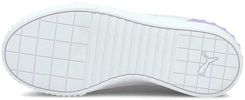 Details for (Youth) Puma Carina Lift Shine Casual Board Shoes White/Purple 380552-01