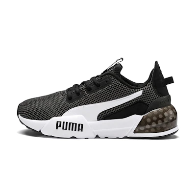 (Youth) Puma Cell Phase Low Top Running Shoes Black/White/Brown