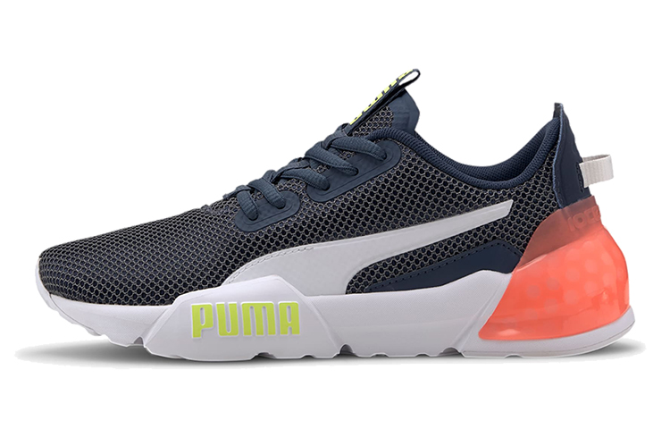 (Youth) Puma Cell Phase Low Top Running Shoes Black/White/Orange 192830-04