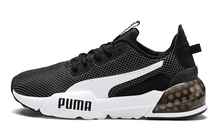 (Youth) Puma Cell Phase Low Top Running Shoes Black/White/Brown 192830-02