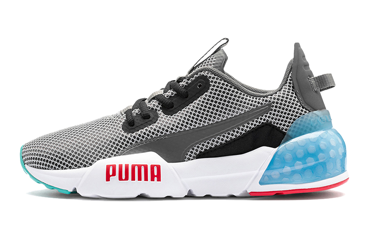 (Youth) Puma Cell Phase Low Top Running Shoes Grey/White/Blue 192830-01