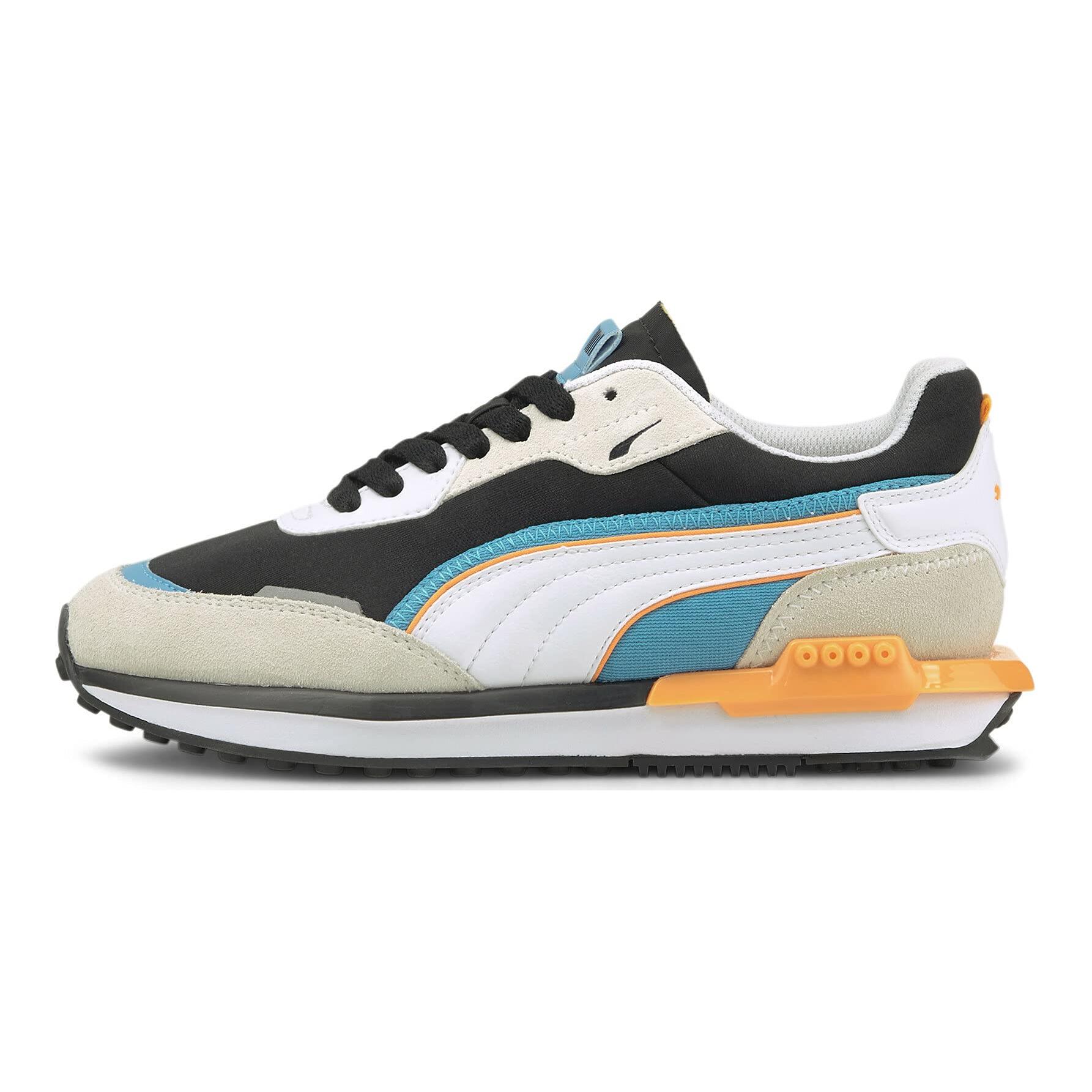 (Youth) Puma City Rider 'Beige Black Blue Colorblock' 382673-01