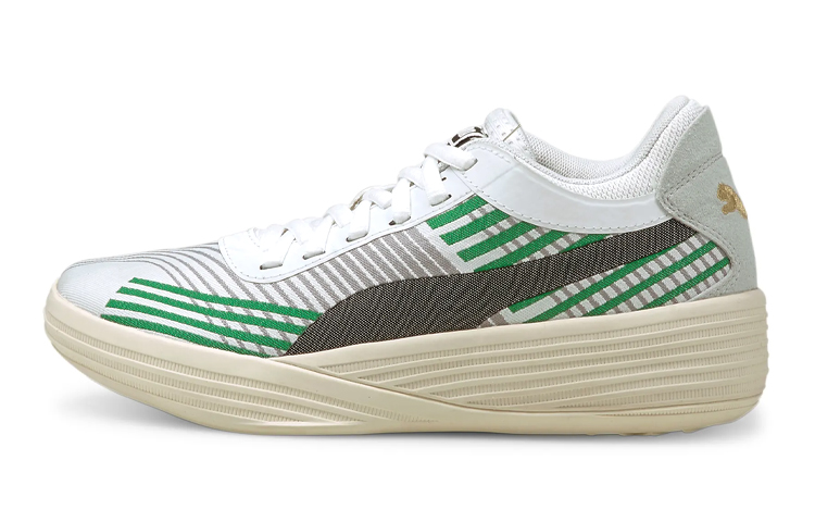 (Youth) Puma Clyde All-Pro Basketball 'Grey Black Green' 194367-09