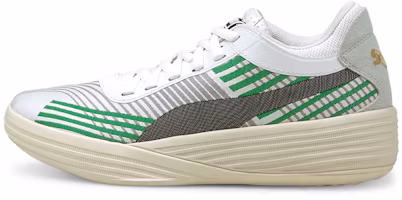 (Youth) Puma Clyde All-Pro Basketball 'Grey Black Green' 194367-09 (Youth) Puma Clyde All-Pro Basketball 'Grey Black Green' 194367-09
