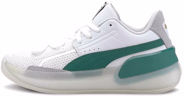 (Youth) Puma Clyde Hardwood Low Top White/Green 193847-02 (Youth) Puma Clyde Hardwood Low Top White/Green 193847-02