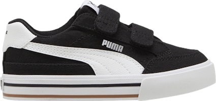 (Youth) Puma Court Classic Vulc FS V Little Kid 'Black White' 396560-03 (Youth) Puma Court Classic Vulc FS V Little Kid 'Black White' 396560-03