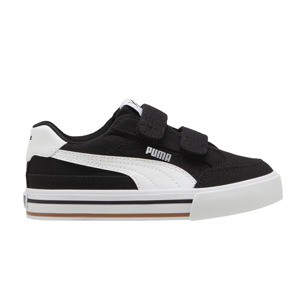(Youth) Puma Court Classic Vulc FS V Little Kid 'Black White' 396560-03