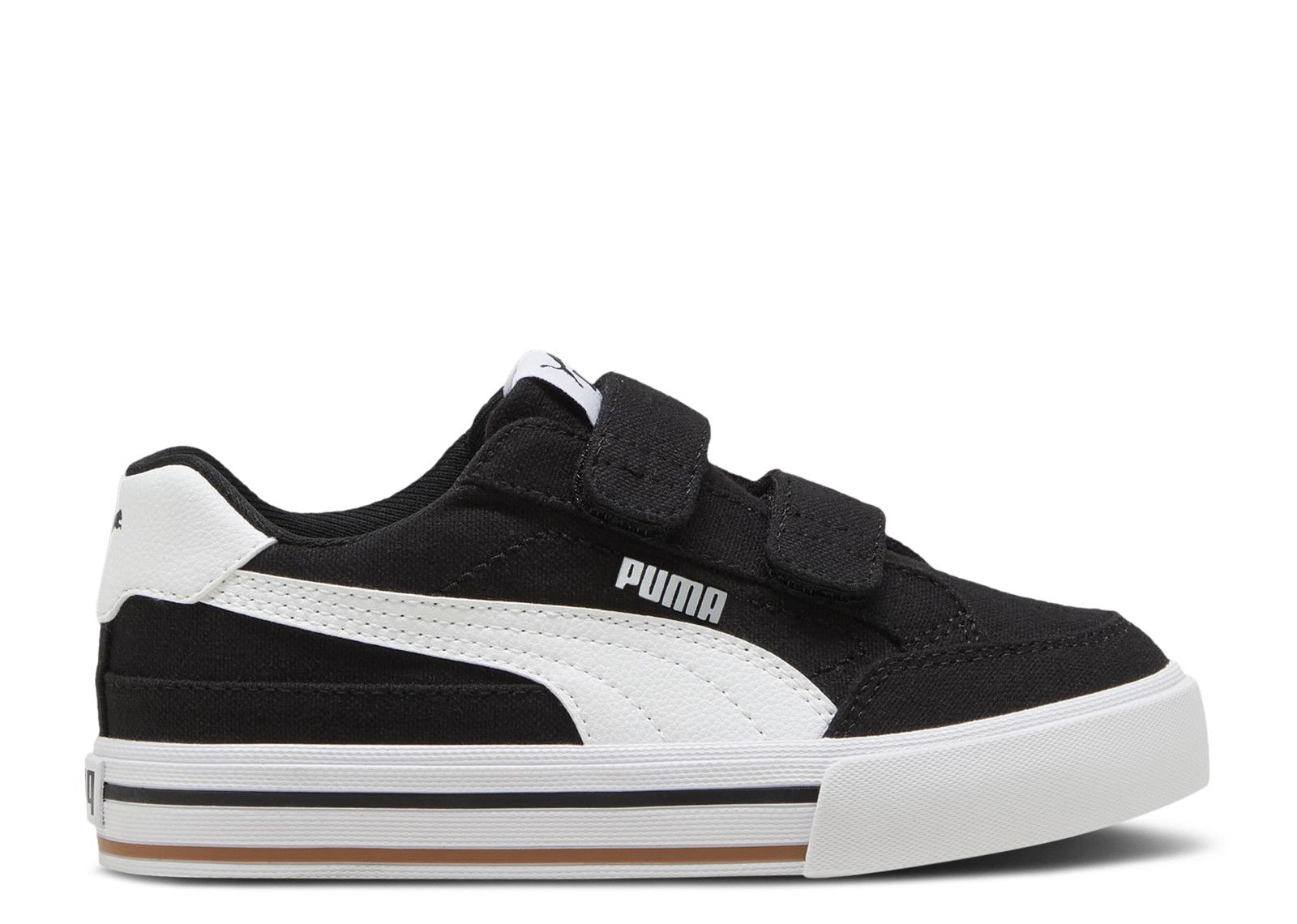 (Youth) Puma Court Classic Vulc FS V Little Kid 'Black White' 396560-03