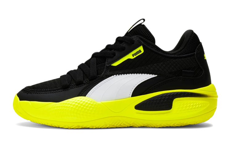 (Youth) Puma Court Rider JR 'Black Yellow' 194329-03