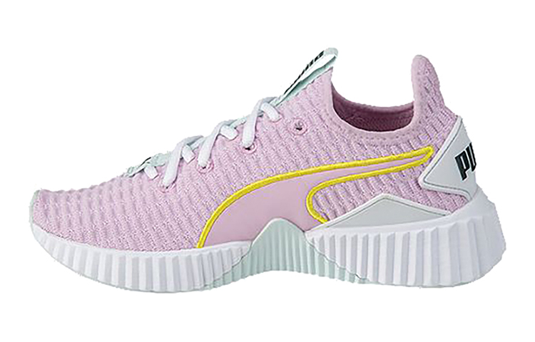(Youth) Puma Defy Low Top Running Shoes Pink/White 191557-05