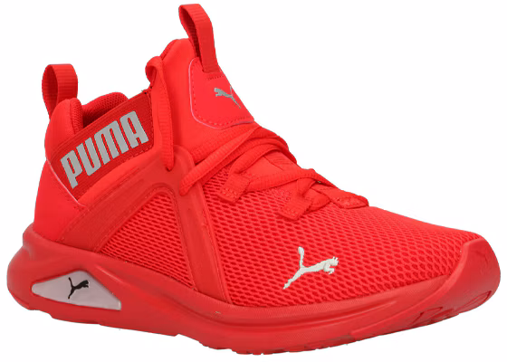 大童 Puma Enzo 2 Weave 減震防滑運動鞋 紅 Lookbook 大童 Puma Enzo 2 Weave 減震防滑運動鞋 紅